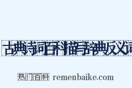 古典诗词百科描写辞典反义词是什么意思的图片